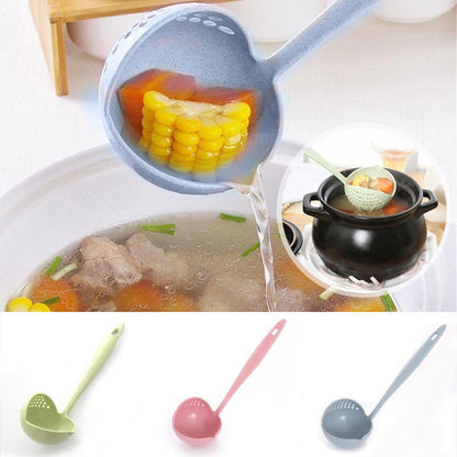 2 in 1 Plastic Draining Colander Soup Spoon / Scoop Colander Nylon Spoon Strainers Non-toxic Durable Nylon Drain Kitchen Accessories Strainers Kitchen Tools - Deliverrpk