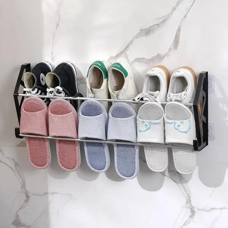 Wall Hanging Shoe Rack Space Saver Back Door Out of Sight Wall Shoe Rack Mounted Shoe Shelf Closet Shoe Organizer - Deliverrpk