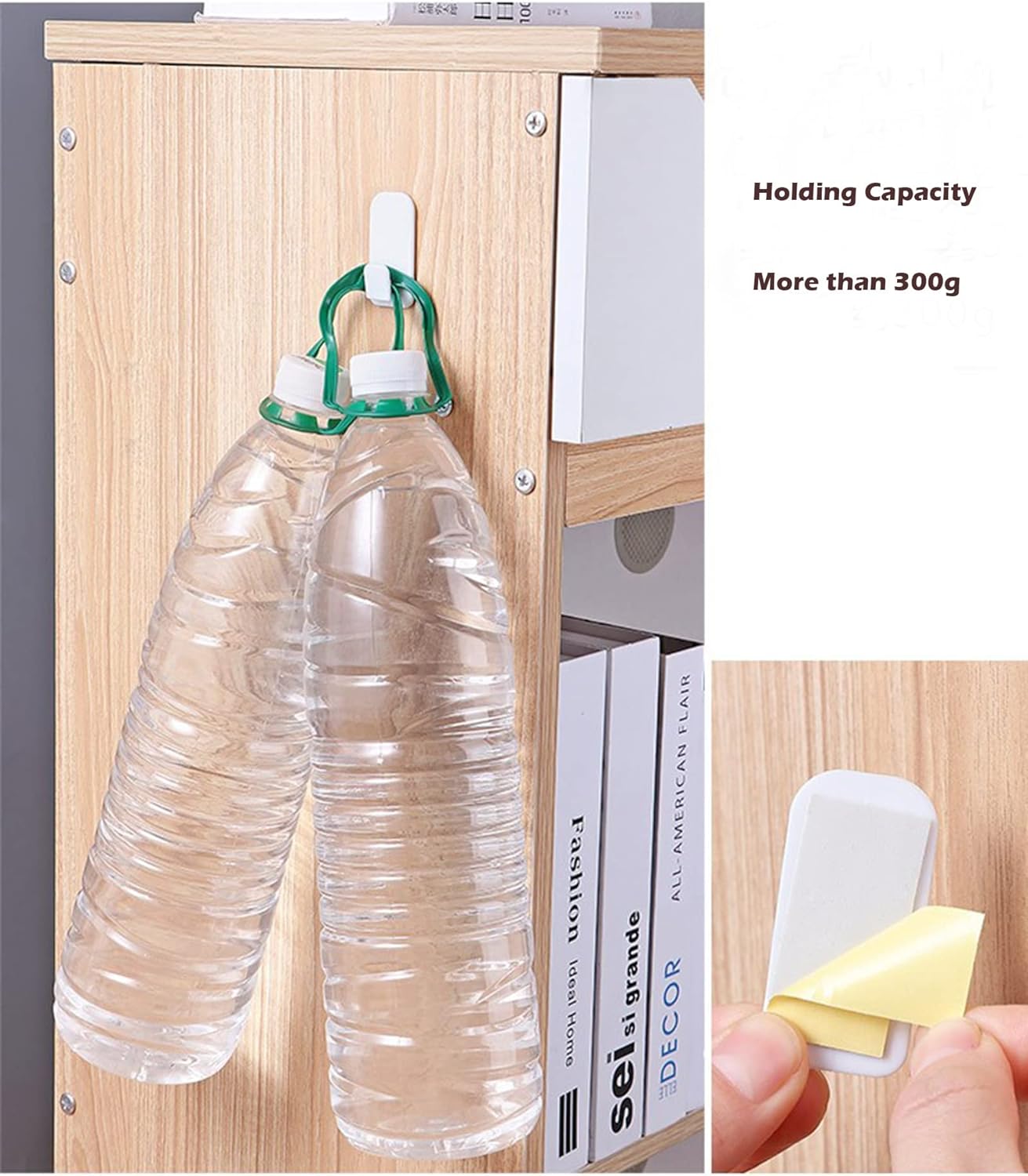 Remote Control Holder Hook Wall Mount Storage Sticky Plastic Hook with Strong Self Adhesive and Hanging Buckle for TV Air Conditioning Remote Control Key Hanger - Deliverrpk