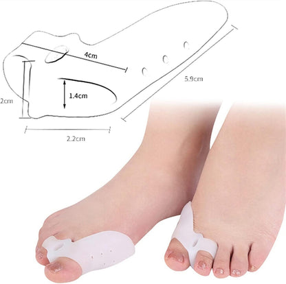 1Pair Silicone Gel Foot Fingers Toe Separator Thumb Protector - Deliverrpk