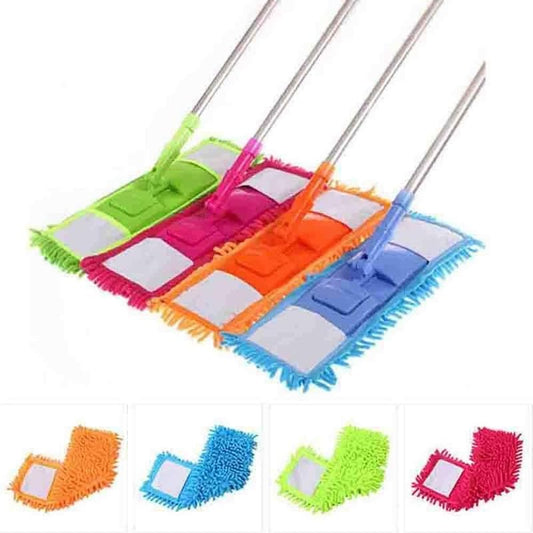 Mop, Floor Cleaner Home Cleaning Supply Flat Mop Microfiber Wet Dust Mop Wet & Dry Mop Plastic Rod Deliverrpk