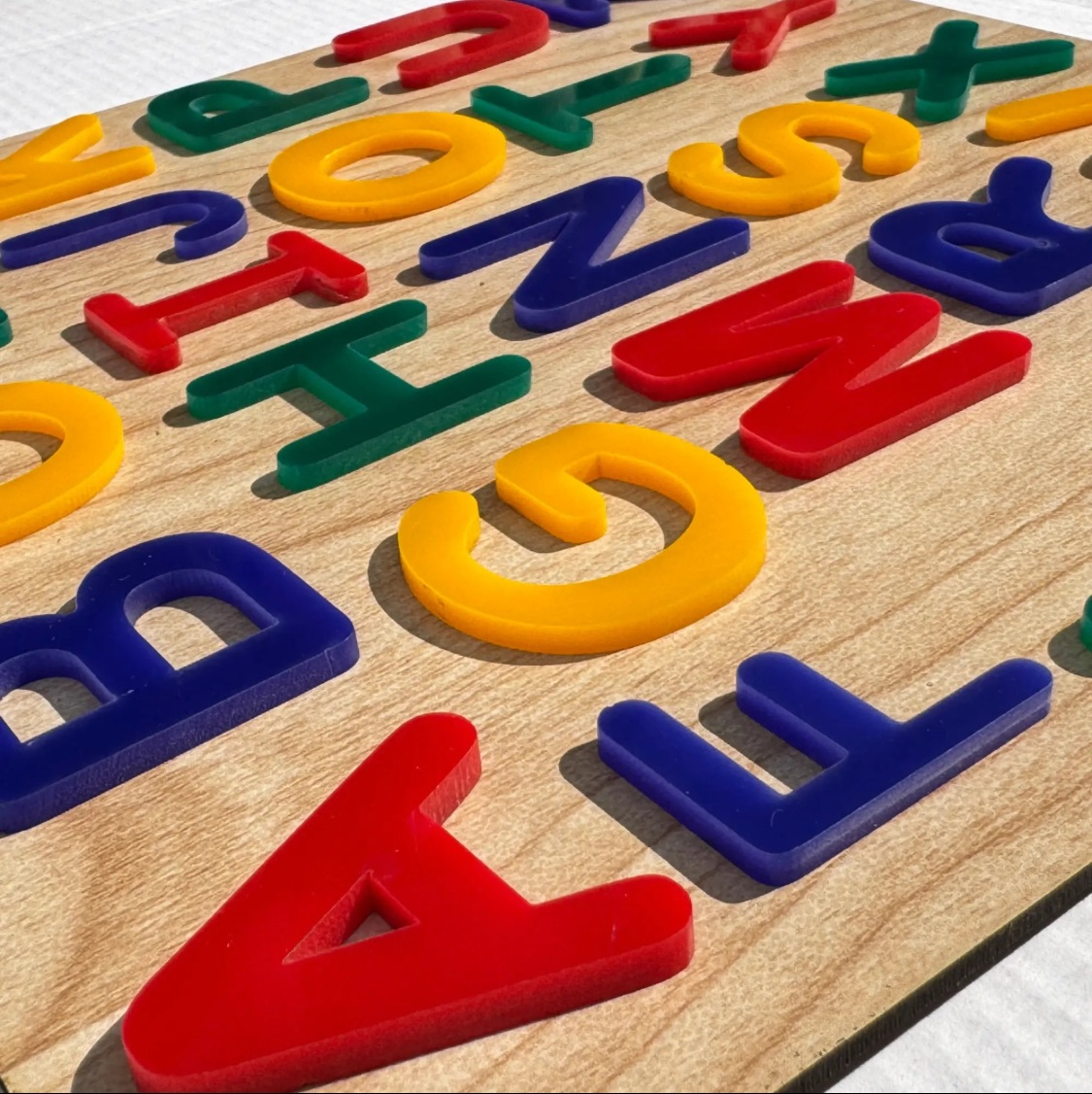 Wooden Acrylic Educational Learning Colorful Puzzle Board (Pack Of 5)