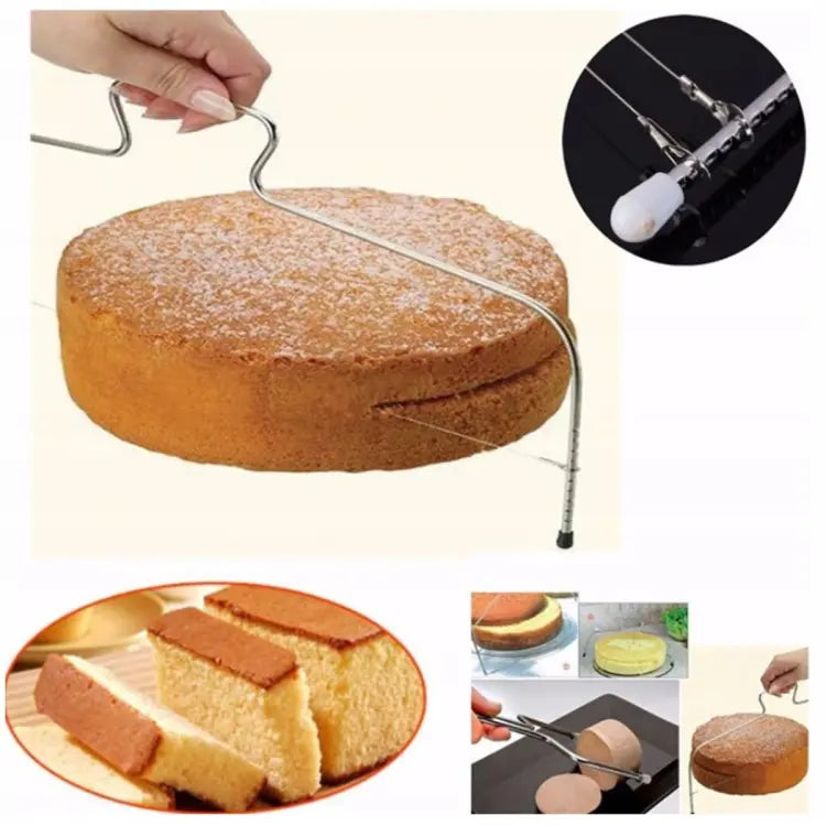 Adjustable Cake Leveler Professional Single Layer Slicer Cutter 1 Blades Stainless Steel Cut Saw for Baking Tools, 13" Wide - Deliverrpk