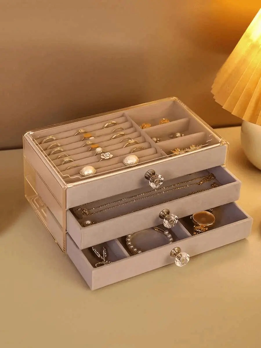 3 Drawer Jewellery Storage Box - Deliverrpk