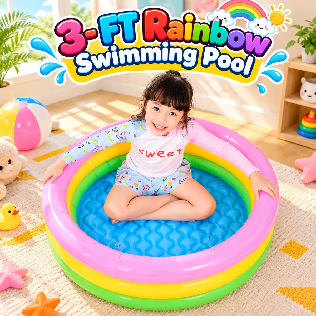 Rainbow Swimming Pool For Kids