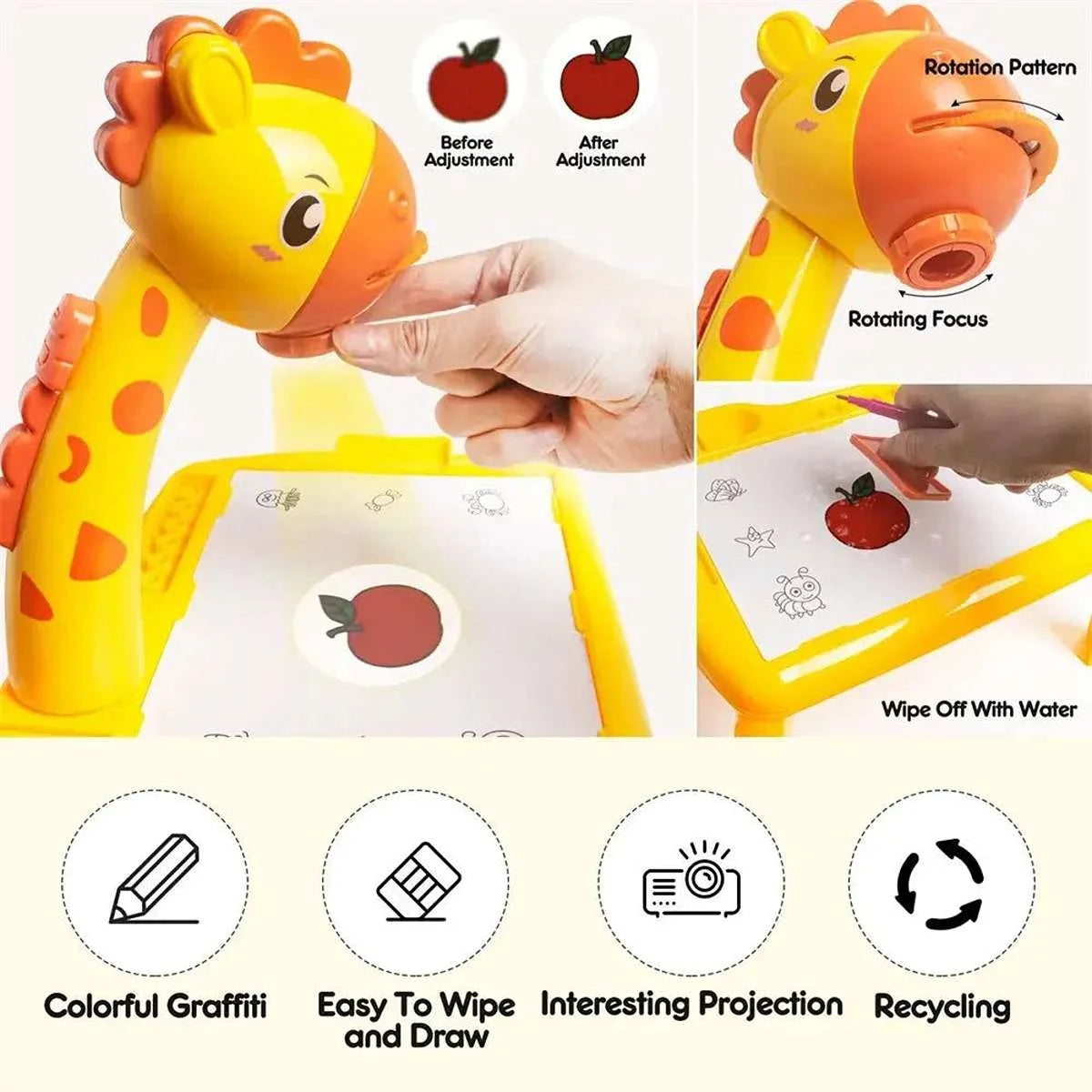 3 In 1 Kids Painting Drawing Activity Kit Projector Table - Deliverrpk