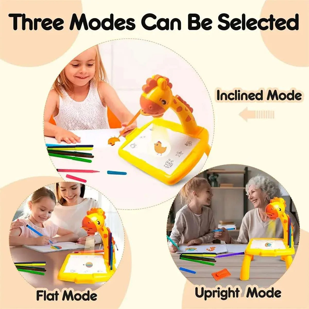 3 In 1 Kids Painting Drawing Activity Kit Projector Table - Deliverrpk