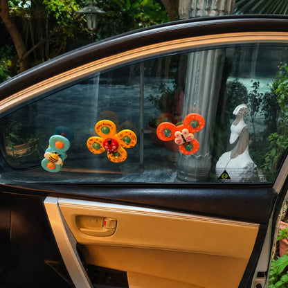 3 in 1 Baby Rattles Set with Suction Cup Spinner Toy