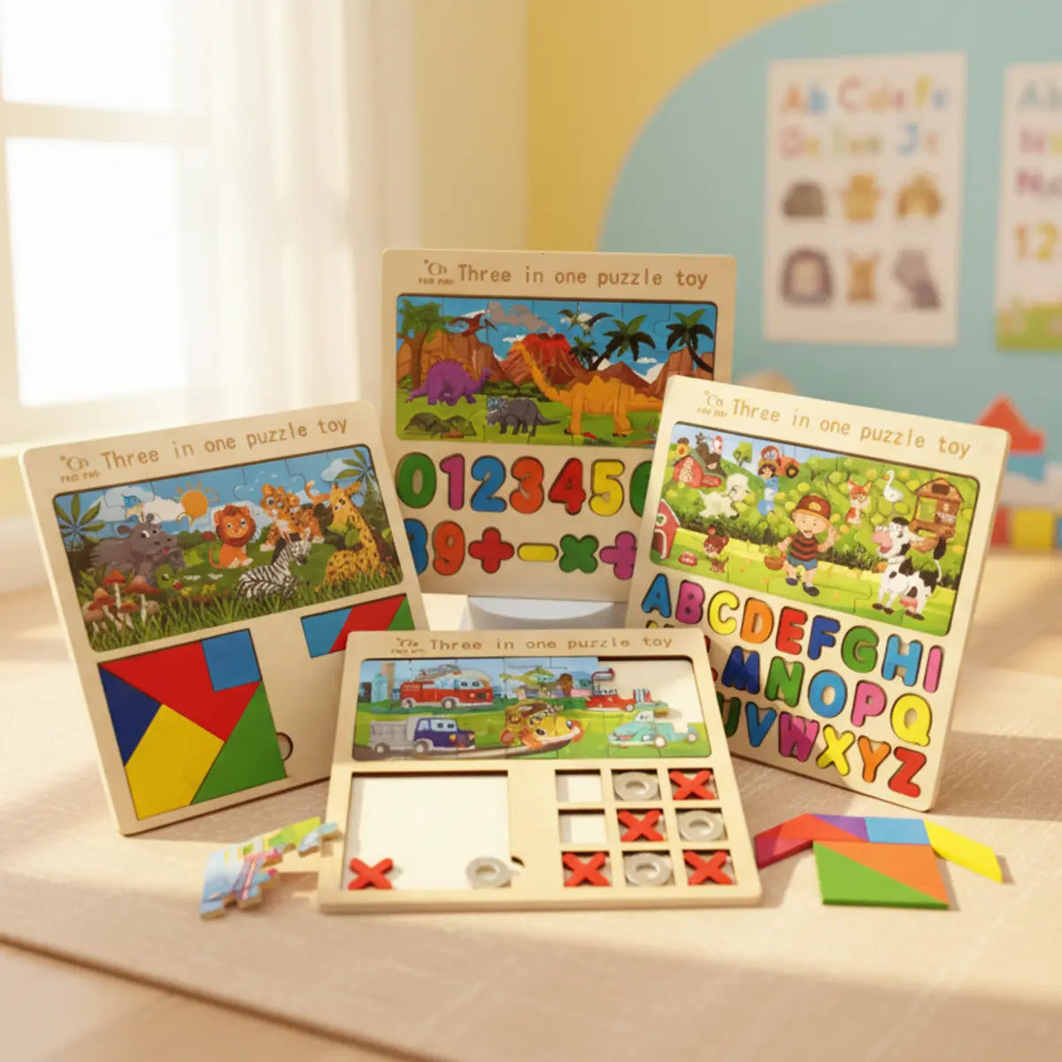 3 in 1 DIY Puzzle Board Game For Kids-Deliverrpk.