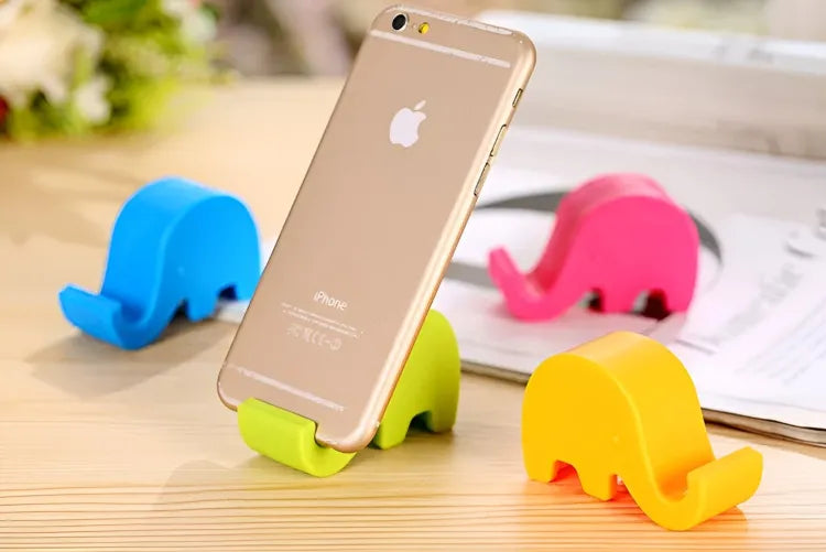 (Pack of 10 ) Cute Cartoon Mini Elephant Phone Holder Multifunction Desktop Stand Tablet PC Stand Portable Lazy Bracket Watching TV - Deliverrpk