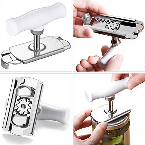 Adjustable Multi-function Bottle Cap Opener Stainless Steel Lids Off Jar Opener Labor-saving Screw Can Opener for Kitchen Gadget - Deliverrpk