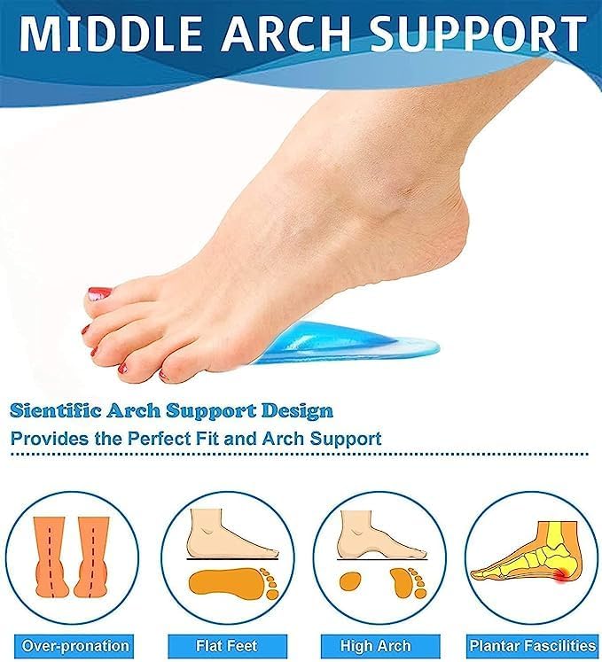 Dr. Foot Plantar Fasciitis Orthotic Insole Arch Support Silicone Insole Flat Foot Flatfoot Corrector Shoe Cushion Insert Gel orthopedic pad Deliverrpk