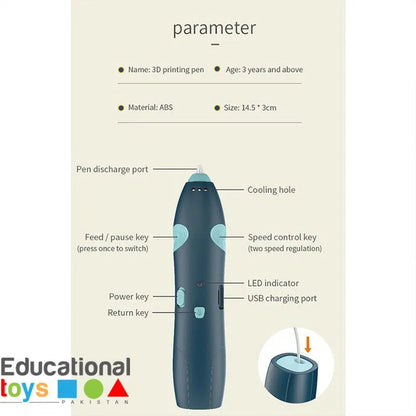 3D Pen Printing And Drawing Pen For Kids - Toynix