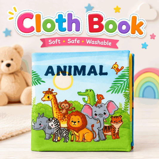 3D Early Education Cloth Book for Kids soft interactive learning book