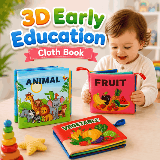 3D Early Education Cloth Book For Kids - Toynix