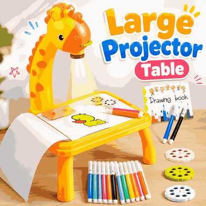 3 In 1 Kids Painting Drawing Activity Kit Projector Table (Random Color)