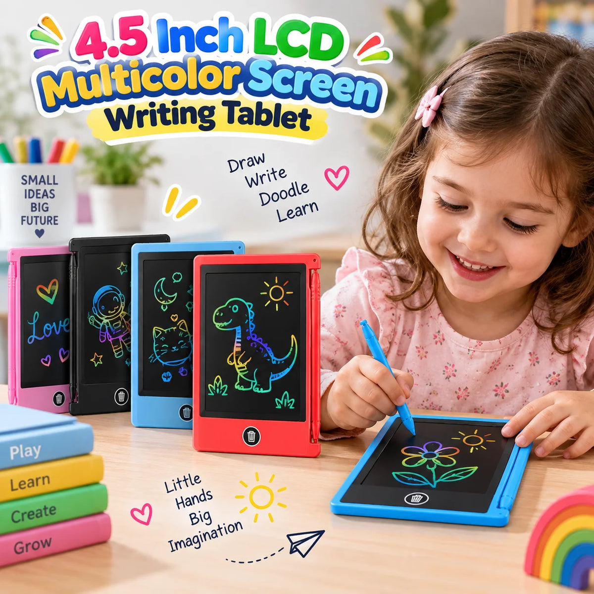 4.5 Inch LCD Multicolor Screen Writing Tablet 
