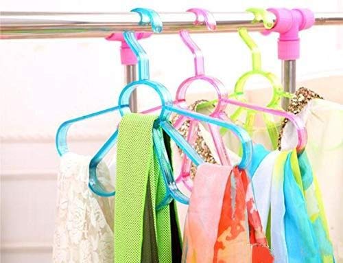 Flower Scarf Belt Hanger Multi-Function Plastic Scarf Hanger 5 Holes Hanging Towel Scarf Tie Necklace Jewelry Saving Space Hangers 1 PC - Deliverrpk