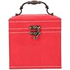 Three Layer Velvet Jewelry Box with Mirror and Decorative Handle for Women Portable Mini Jewelry Case Display Storage Holder Boxes gift for women of all ages