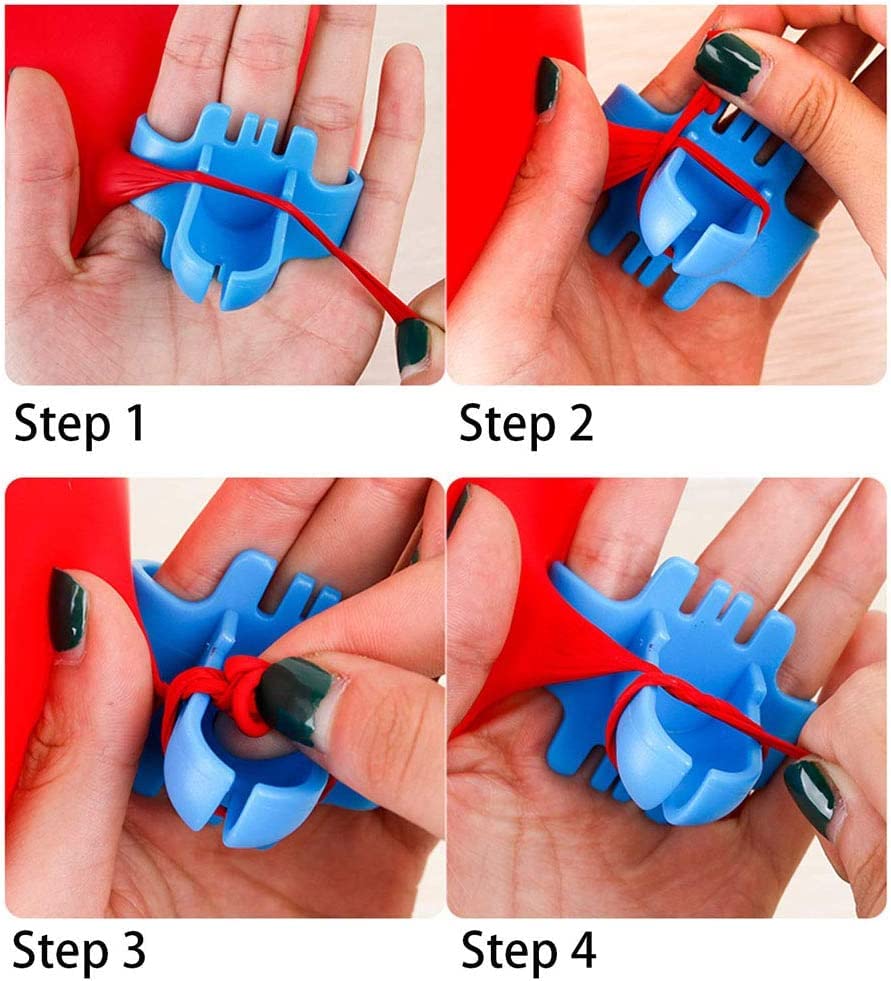 Pack of 10 Easy to Use Knot Tying Tool for Latex Balloon Party Supplies Balloons Tie - Deliverrpk