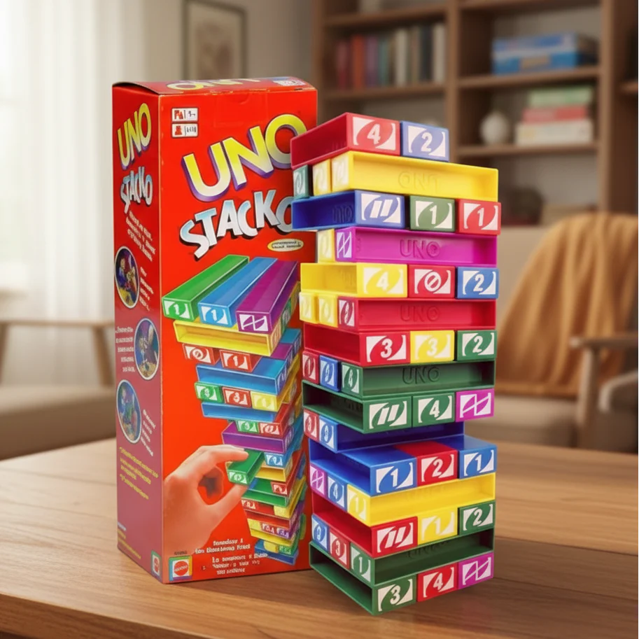 UNO Stacko Color Stacking Blocks Game For Kids