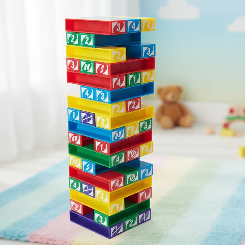 UNO Stacko Color Stacking Blocks Game For Kids