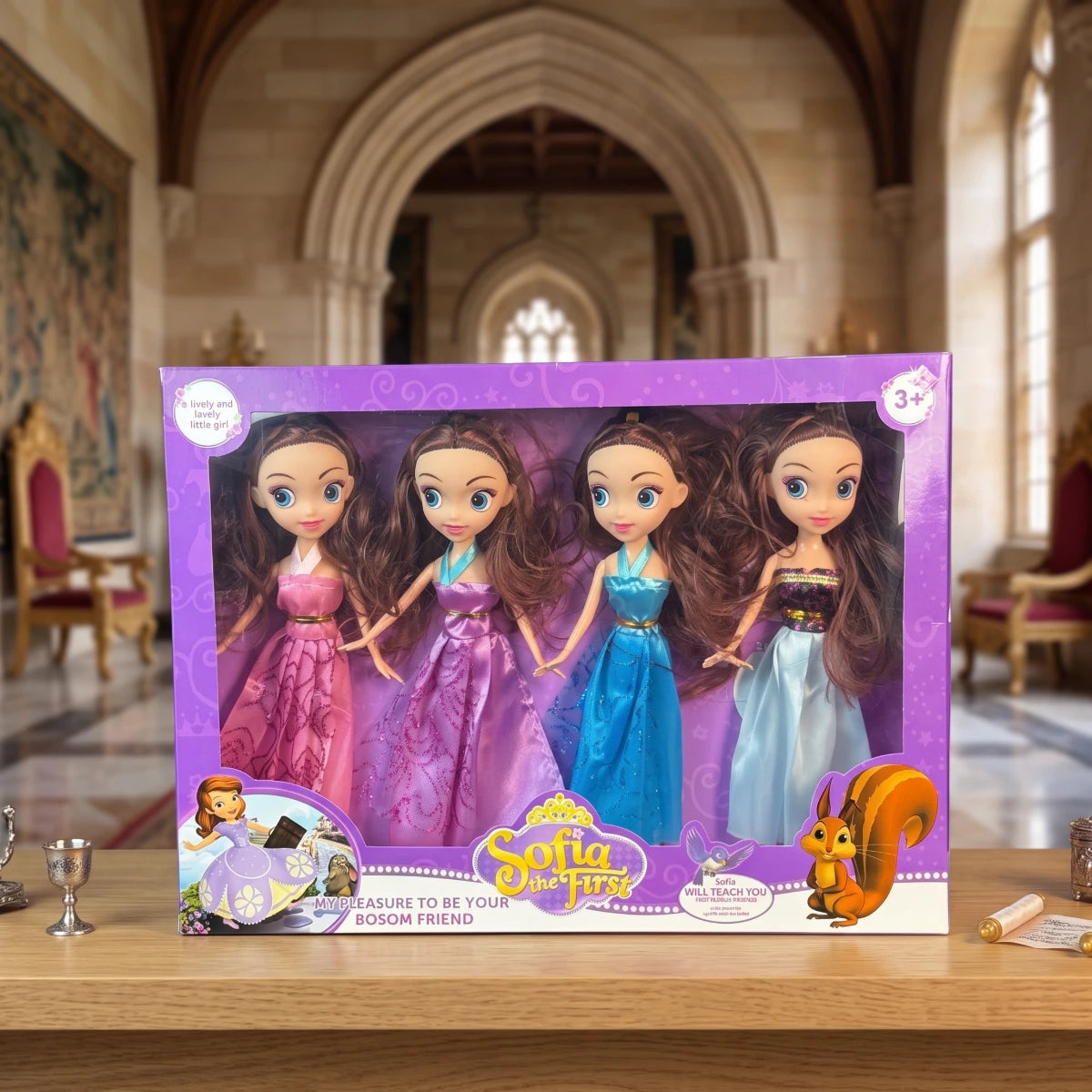 4 in 1 Sofia Princess Dress Up Doll Toy for Kids