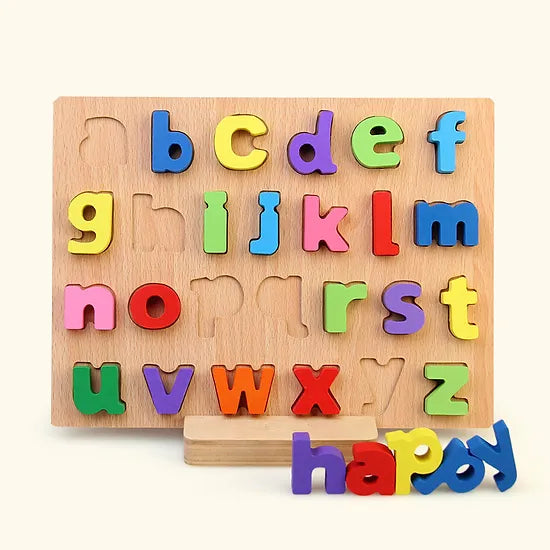 Wooden Peg Board Alphabet Puzzles deliverrPK