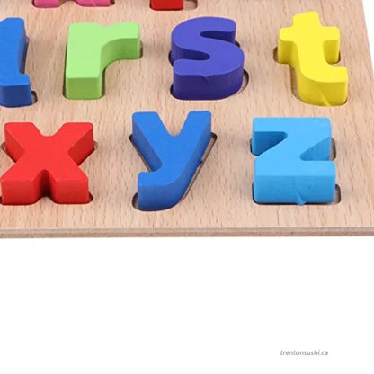 Wooden Peg Board Alphabet Puzzles deliverrPK