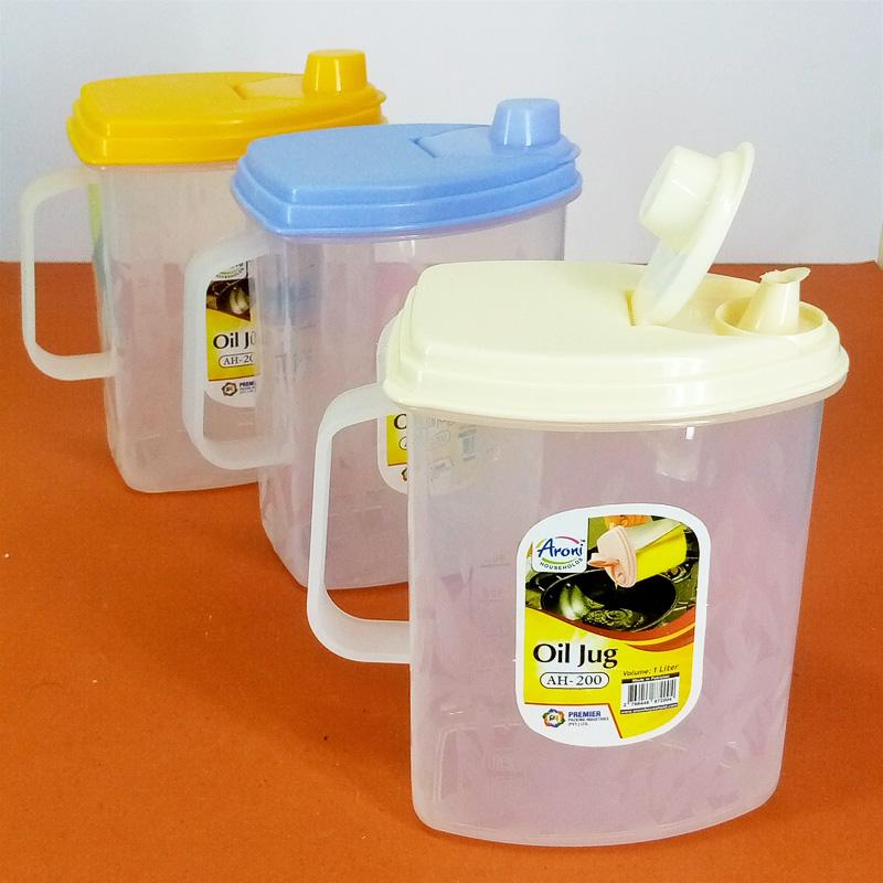 Oil Jug Plastic (1 Liter) Plastic Oil Jug High quality beautiful design, Cooking Essentials - Deliverrpk