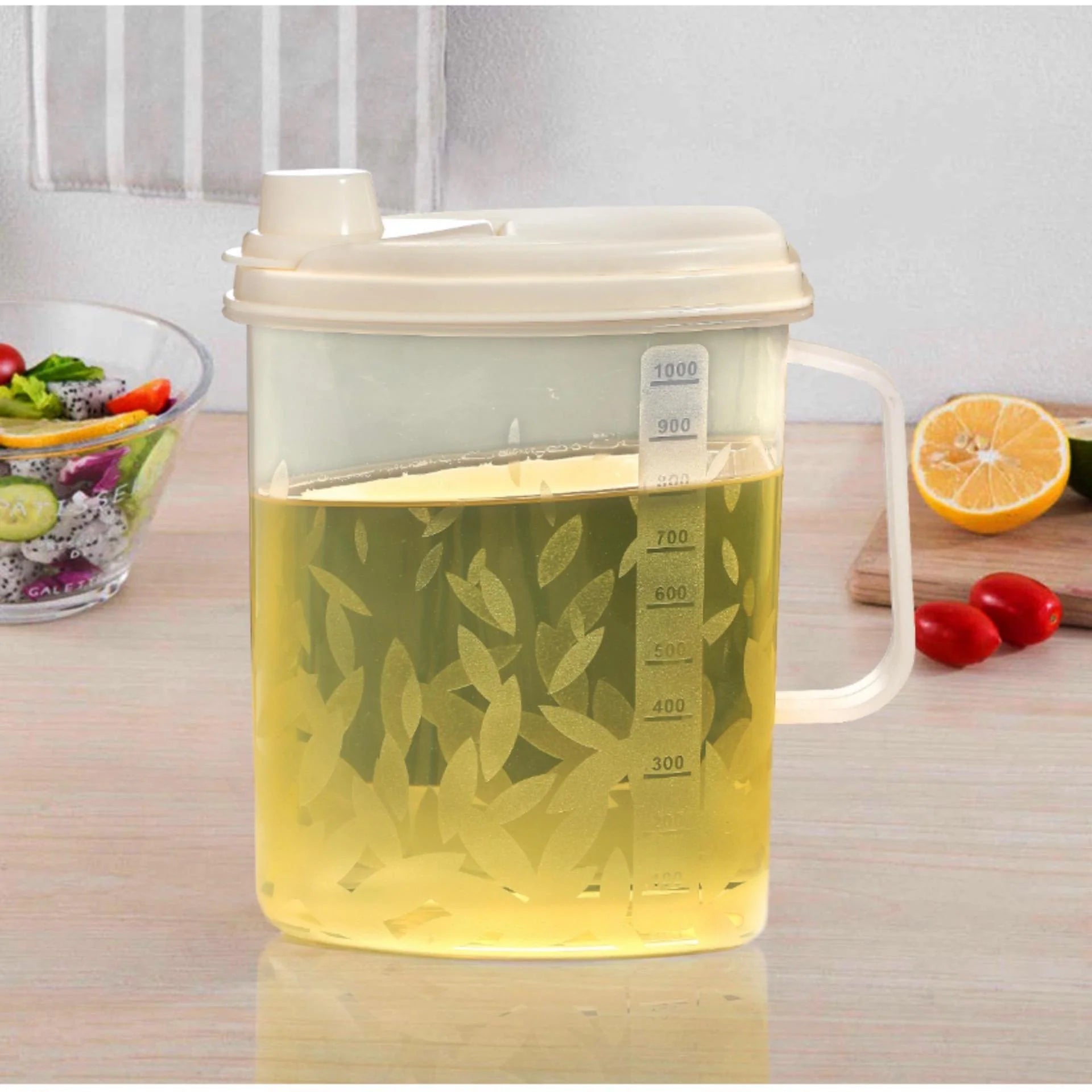 Oil Jug Plastic (1 Liter) Plastic Oil Jug High quality beautiful design, Cooking Essentials - Deliverrpk