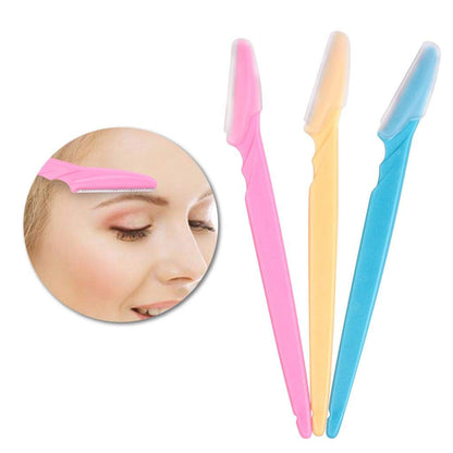 3PCS Portable Tinkle Eyebrow Razor Trimmer Eyebrow Razor Women Makeup Facial Tool Eyebrow Lip Razor Trimmer Blade Shaver Beauty Tool Tinkle Eyebrow Razor Peach Fuzz Remover Orignal tinkle Razor pack of 3 facial hair Remover Eyebrow trimmer Stainless Steel - Deliverrpk