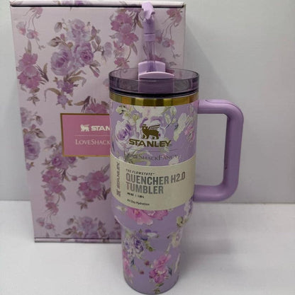 Flower Design Stanley Stainless Steel Water Tumbler 1200 ml