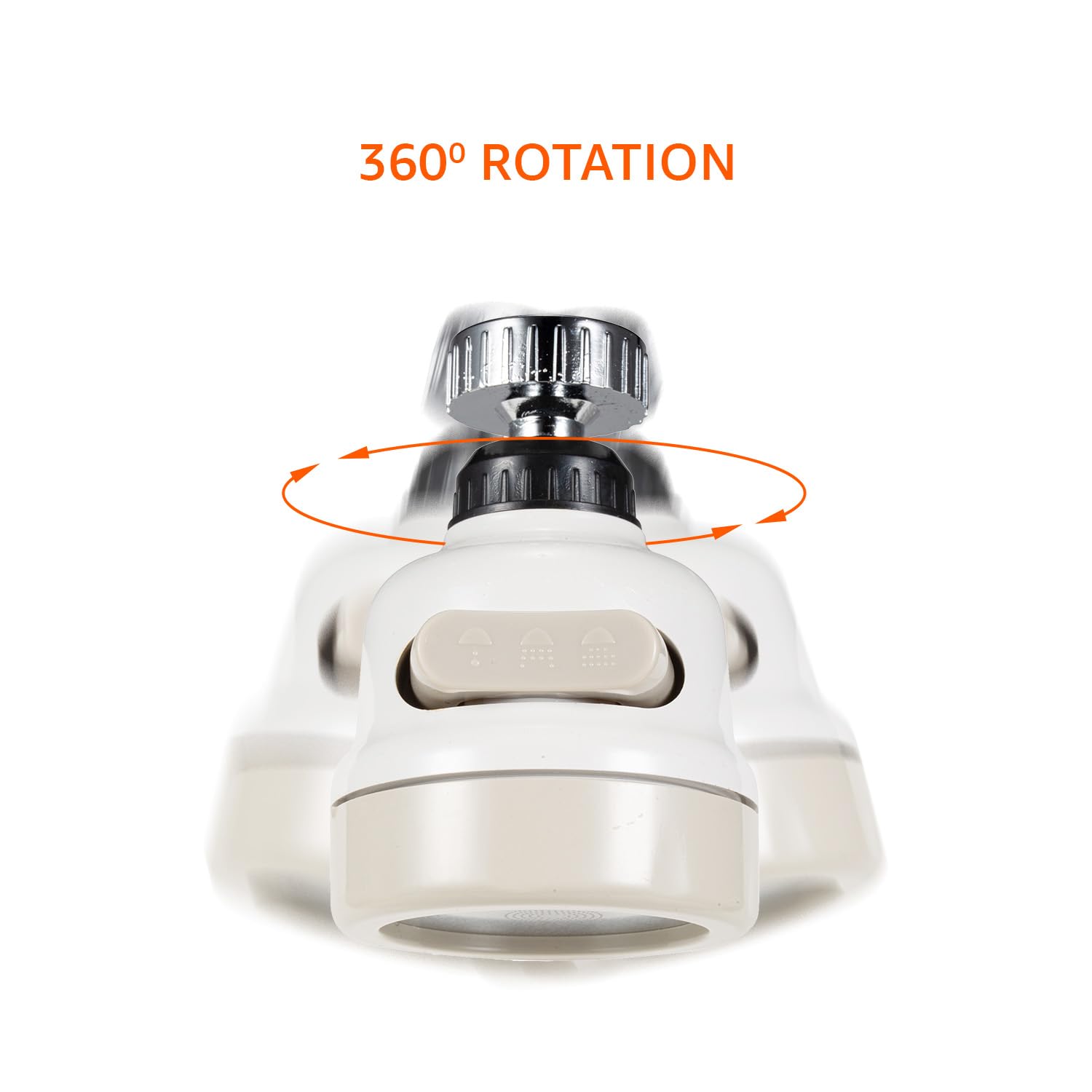 360°Rotatable 3 Modes Adjustable Faucet Shower - Deliverrpk