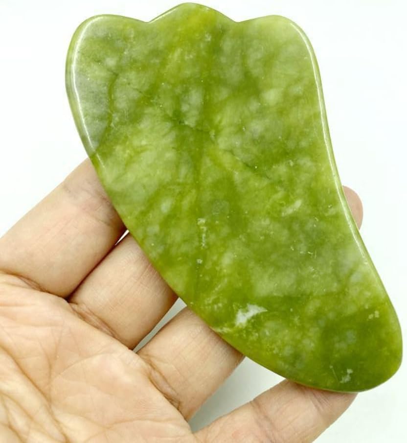 Anti-Aging Natural Stone Jade Gua Sha Heart Shape Scrapper for Face Massage Slimming Facial Relaxation and Face Lift Deliverrpk