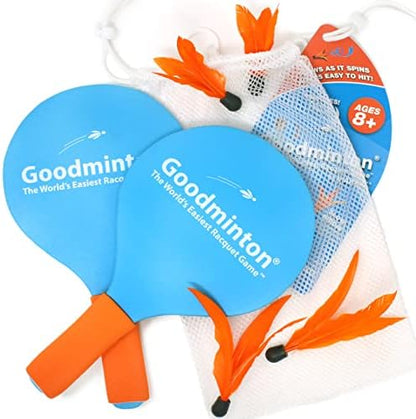 Goodminton | The World's Easiest Racket Game | an Indoor Outdoor Year-Round Fun Racquet Game for Boys, Girls, and People of All Ages - Deliverrpk