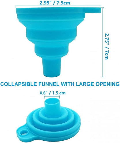 Handy Foldable & Collapsible Silicone Funnel Deliverrpk