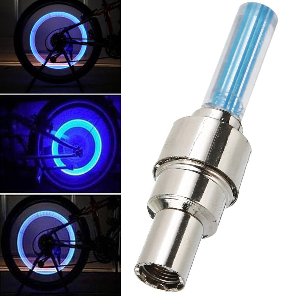 Blue Sunshine 2 PCS of Led Flash Tyre Wheel Valve Cap Light for Car Bicycle and Motorcycle - Deliverrpk