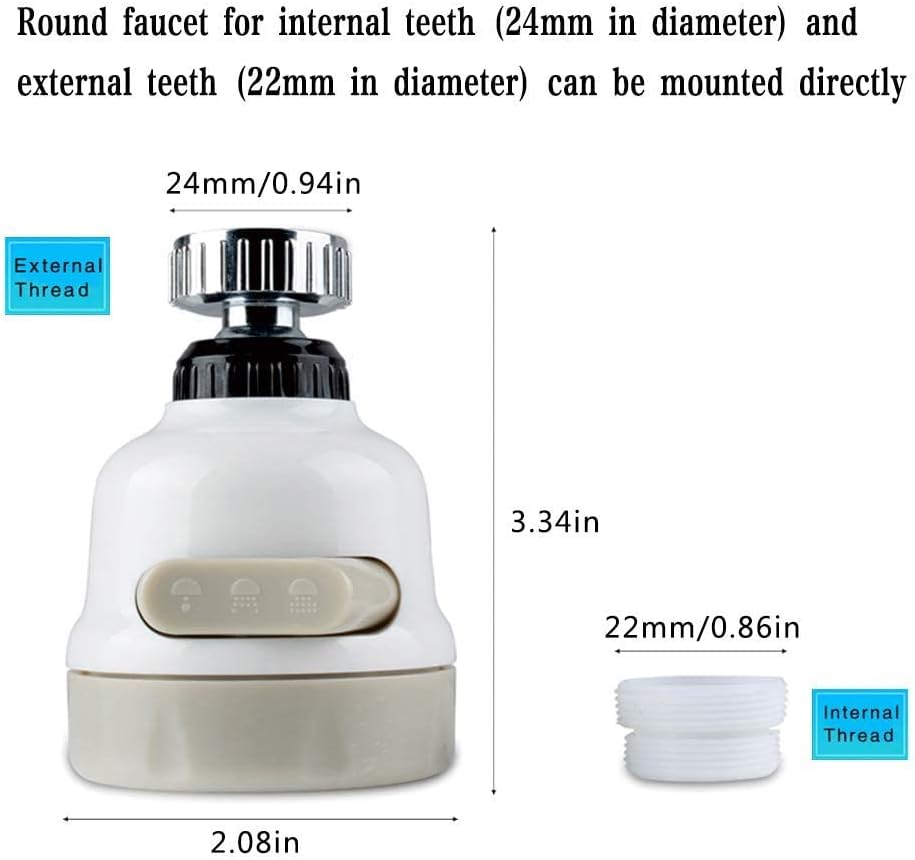 360°Rotatable 3 Modes Adjustment Water Saving Tap Faucet - Deliverrpk