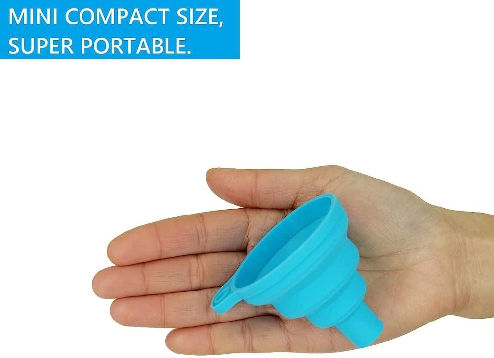 Handy Foldable & Collapsible Silicone Funnel Deliverrpk