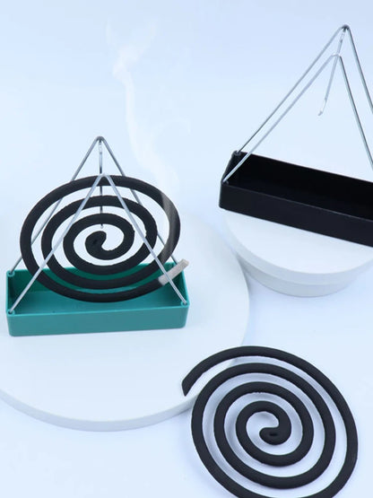 Creative Iron Mosquito Coil Holder Stable Triangular Fireproof Hanging Mosquito Coil Tray Home Supplies - Deliverrpk