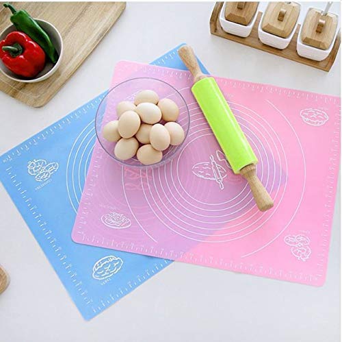 Non-Stick Silicone Baking Mat With Measurements Heat Resistant Cookie Sheet Oven Liner (Multi color) 40x50 cm Deliverrpk