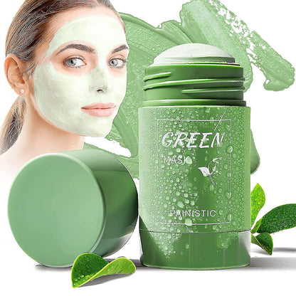 Mask Stick Skin Care Acne Blackhead Remover Oil Control Green Tea Oil Control Cleansing Solid Mask Moisturizing - Deliverrpk