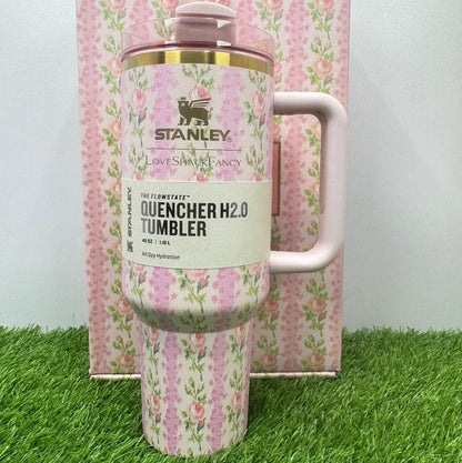 Flower Design Stanley Stainless Steel Water Tumbler 1200 ml