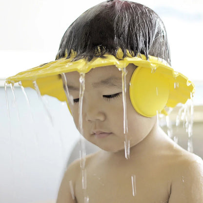 Baby Shower Cap Bathing Cap - Soft Adjustable Visor Hat Safe Shampoo Shower