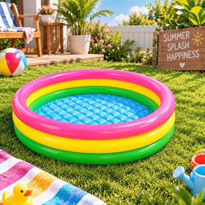 5 FT Intex Rainbow Swimming Pool for Kids Inflatable Summer Pool