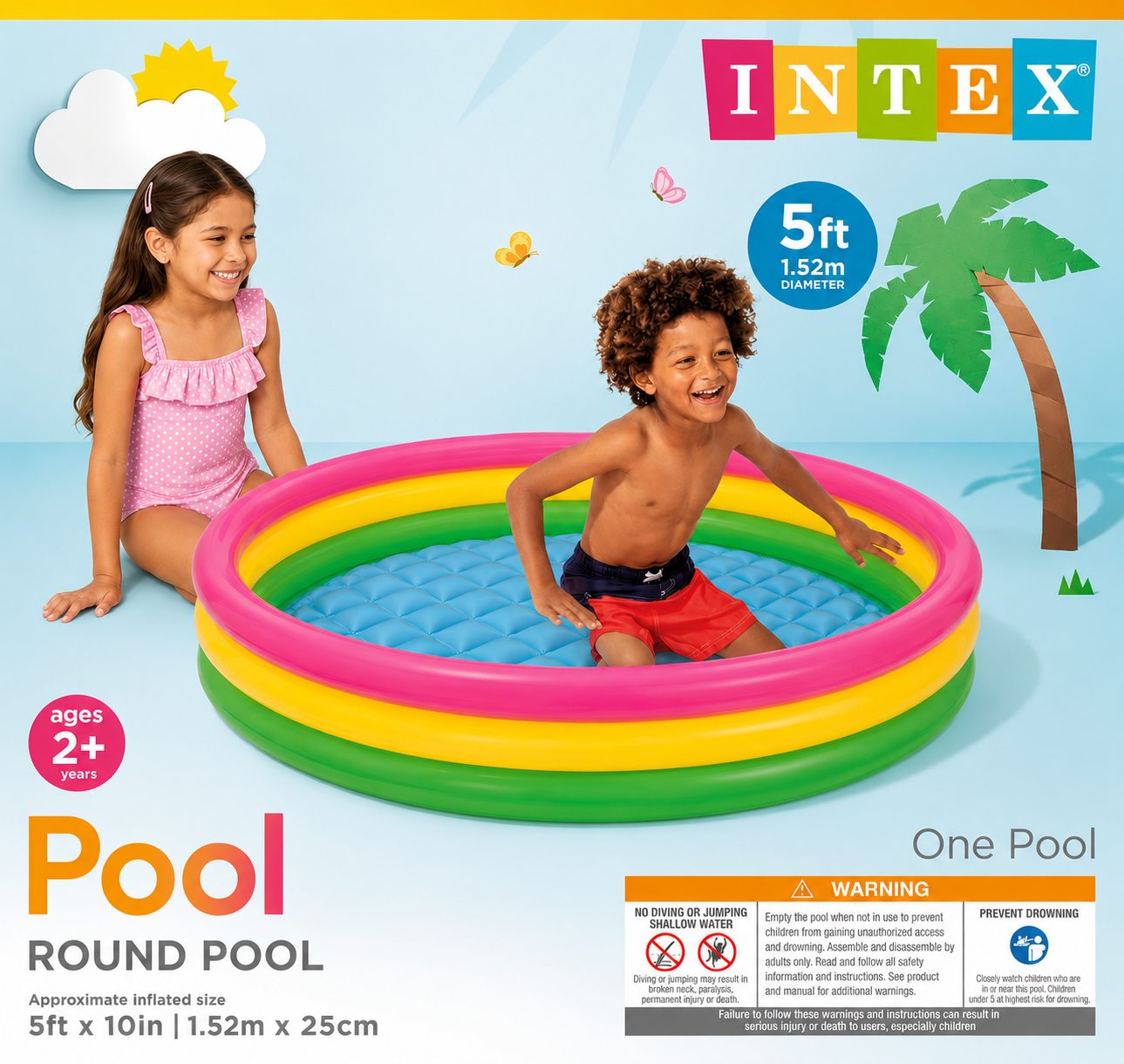 Intex inflatable round pool 