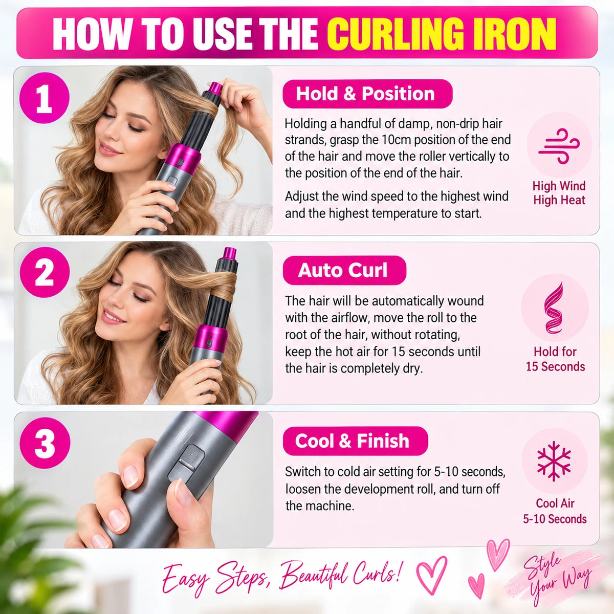 5 in 1 Multifunctional Hair Dryer & Styler set deliverrpk