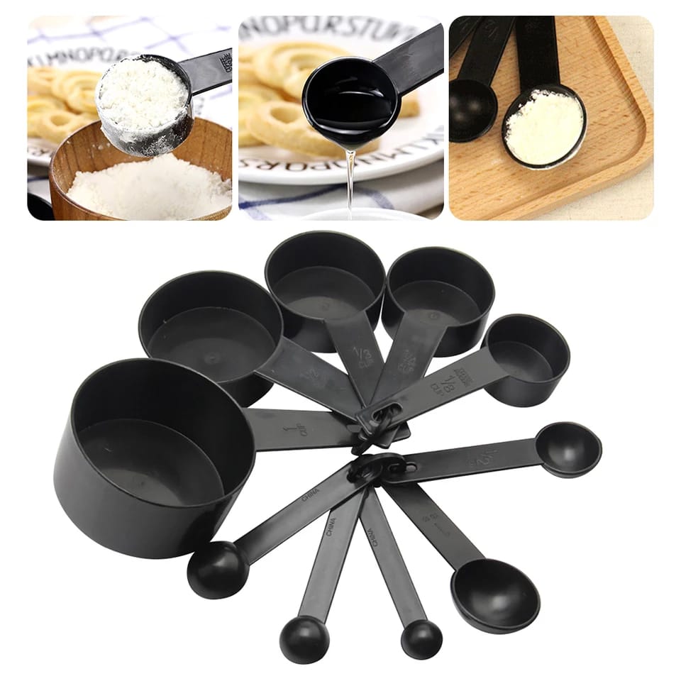 Pack Of 10 PC - Kitchen Measuring Tool Measuring Cups and Spoons Coffee Sugar Scoop Baking Measuring Cups Cooking Baking Accessories - Deliverrpk