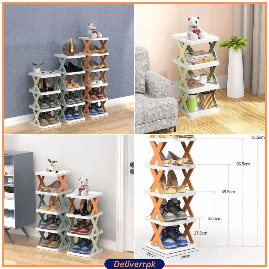 6 Layer Zigzag Shoes Rack - Deliverrpk